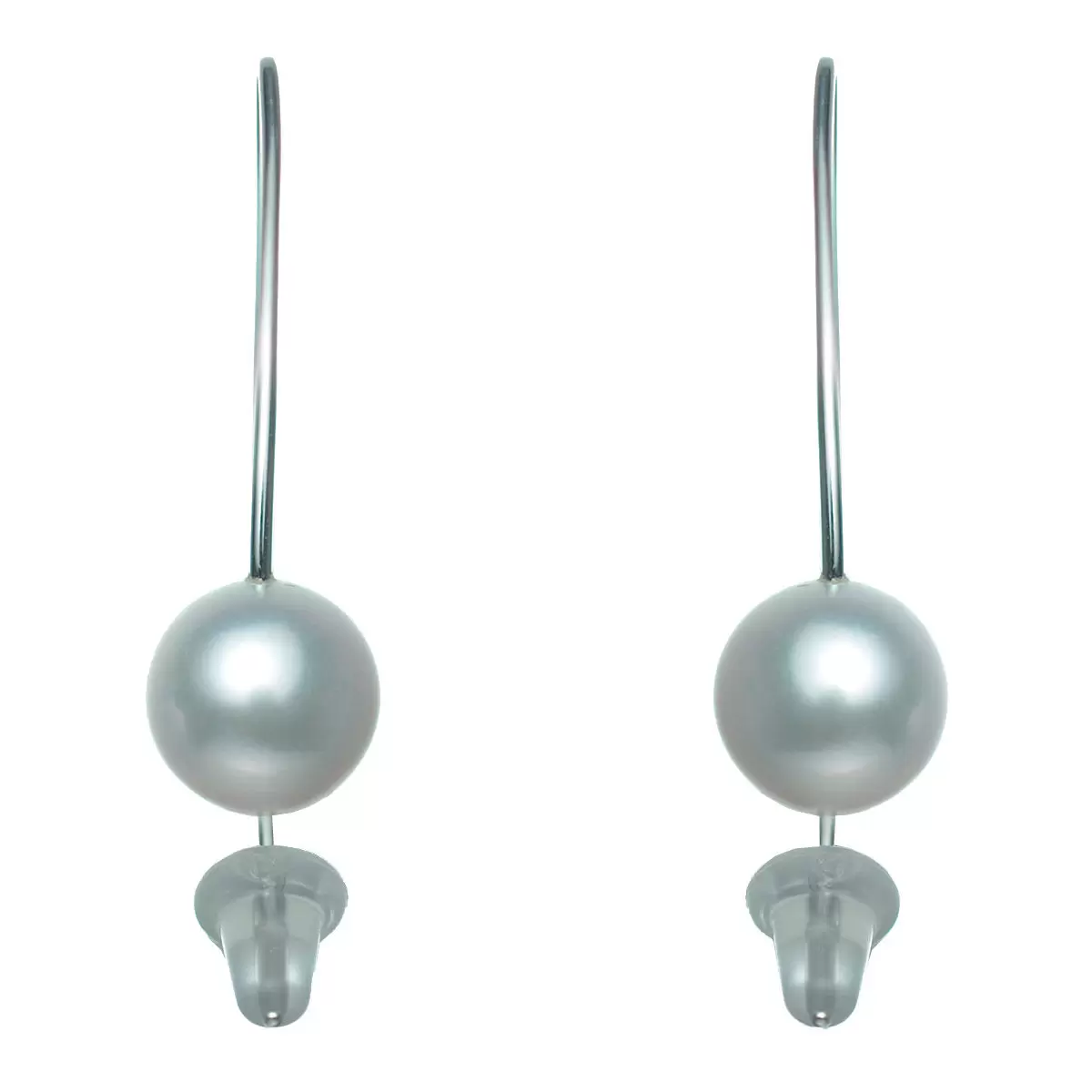 Tokyo Pearl 18K白K金 7.5公釐 - 8.0公釐 Akoya珍珠耳環
