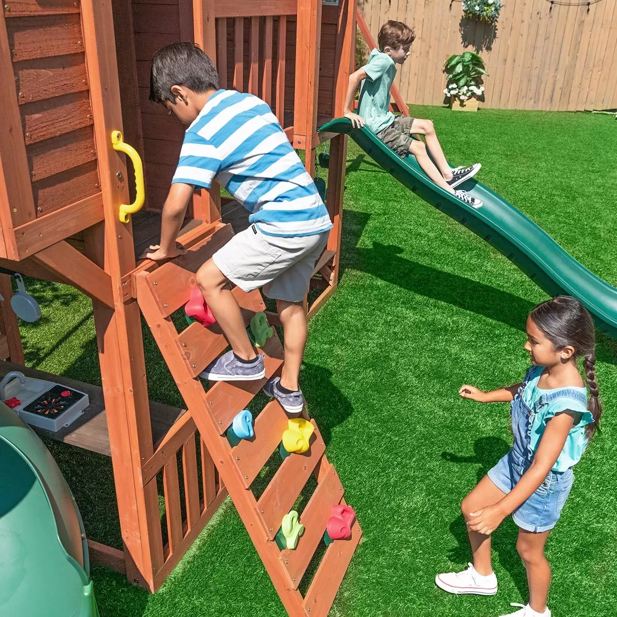 Kidkraft 二合一戶外滑梯鞦韆遊戲屋