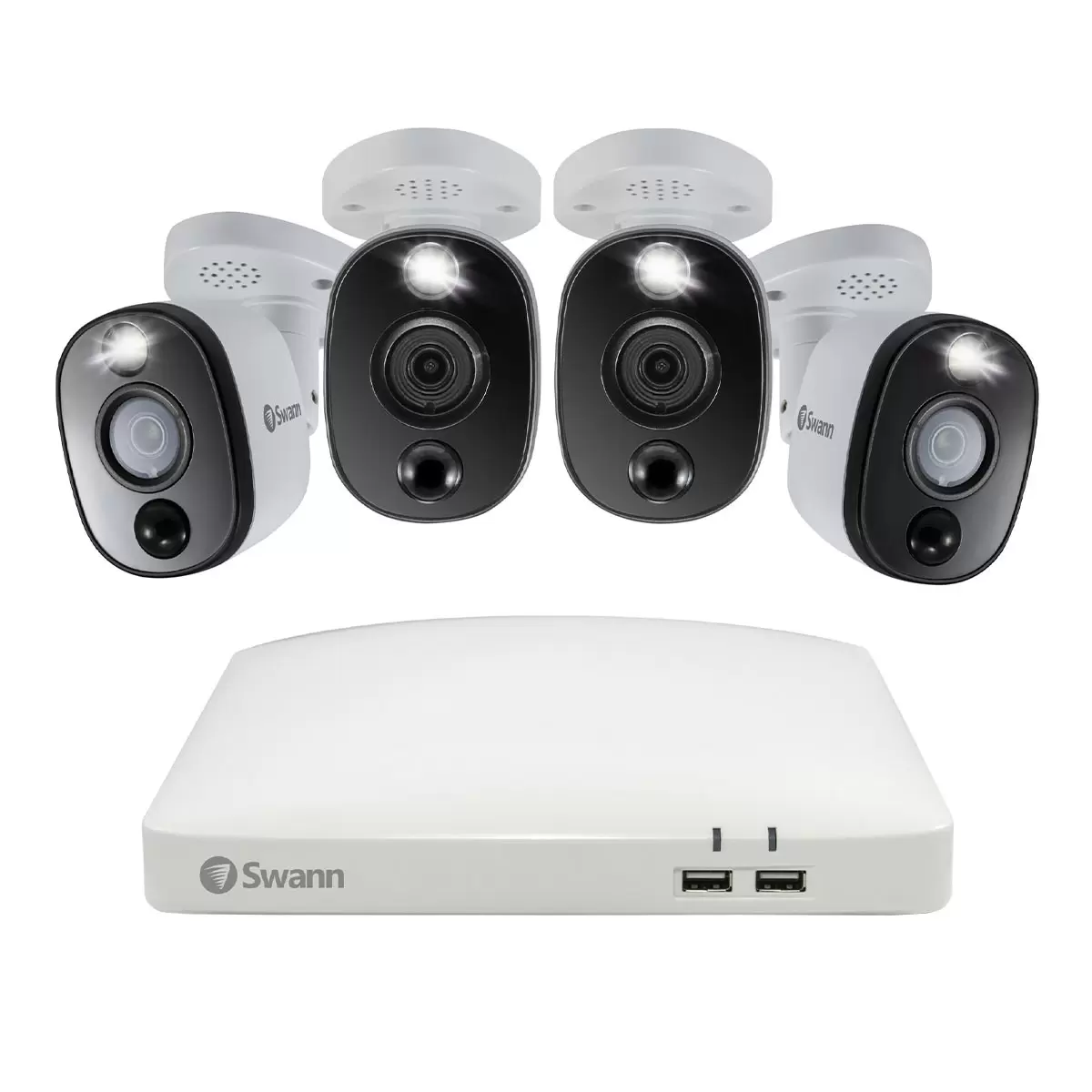 Swann 800萬畫素 攝影機 X 4支 + 4TB 八路 DVR 監控主機組 SWDVK-85680W4WL-TW