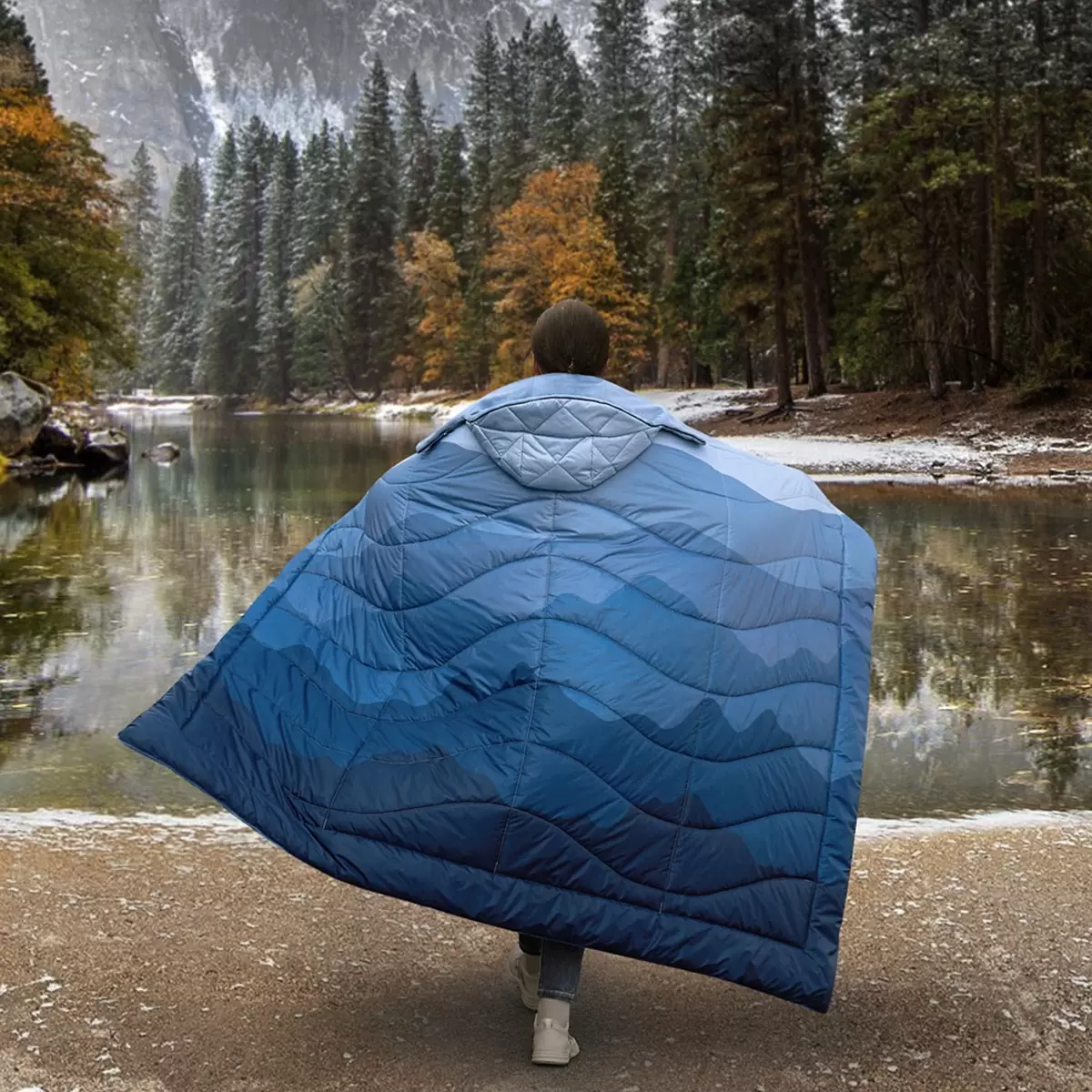 Weatherproof 可攜式戶外萬用被 藍
