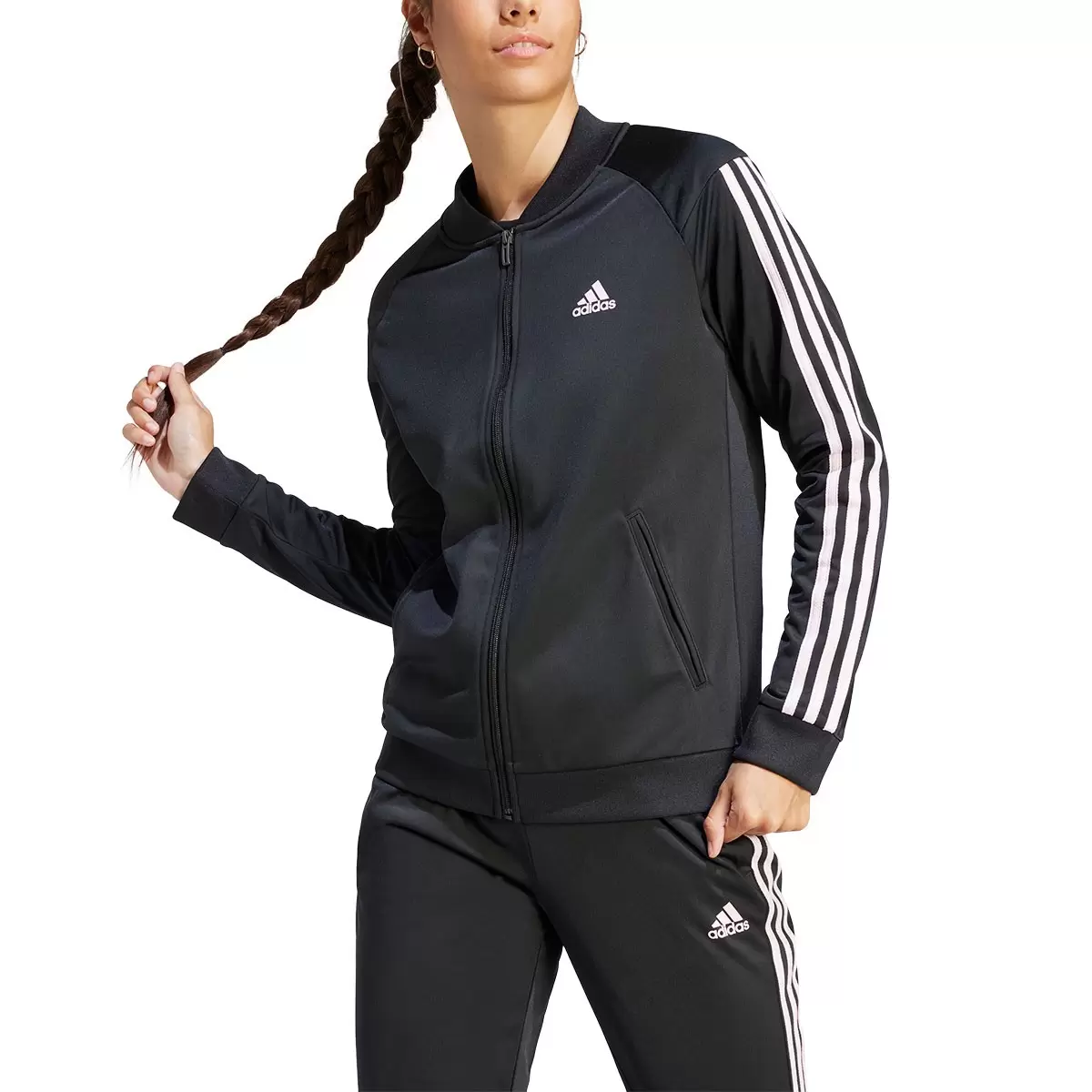 Adidas 女運動外套 黑 M