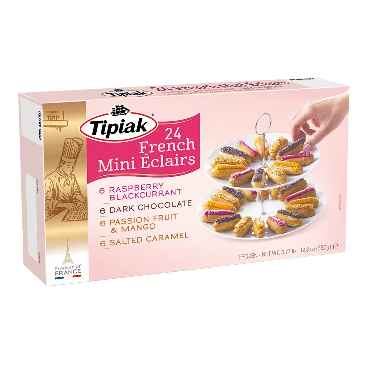 Tipiak 冷凍迷你綜合閃電泡芙 24入, 350公克