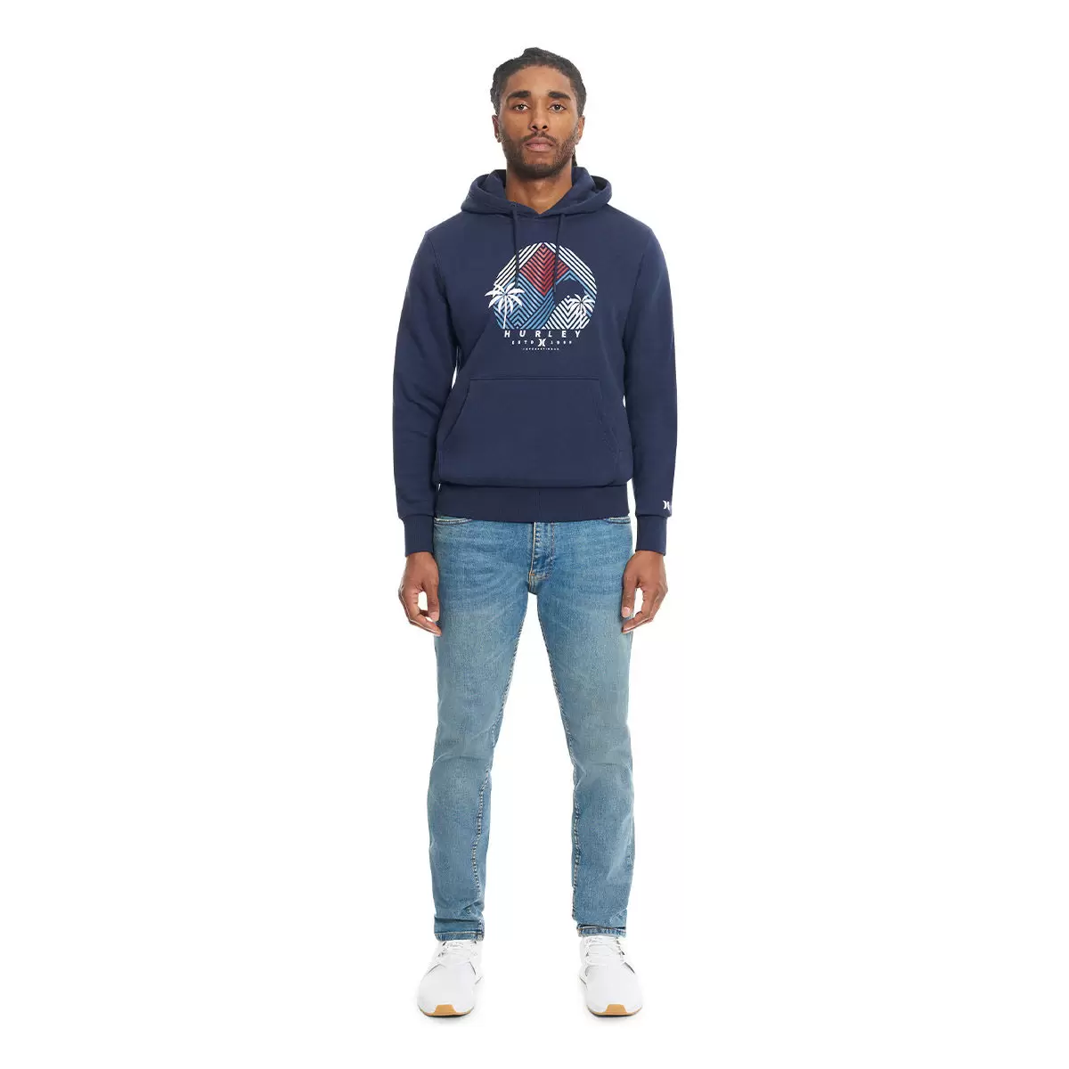 Hurley 男連帽上衣 深藍