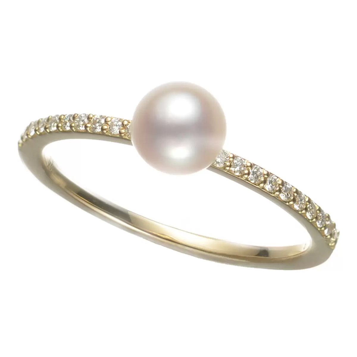 Tokyo Pearl 18K黃K金 5.0公釐 - 5.5公釐 Akoya 珍珠戒指