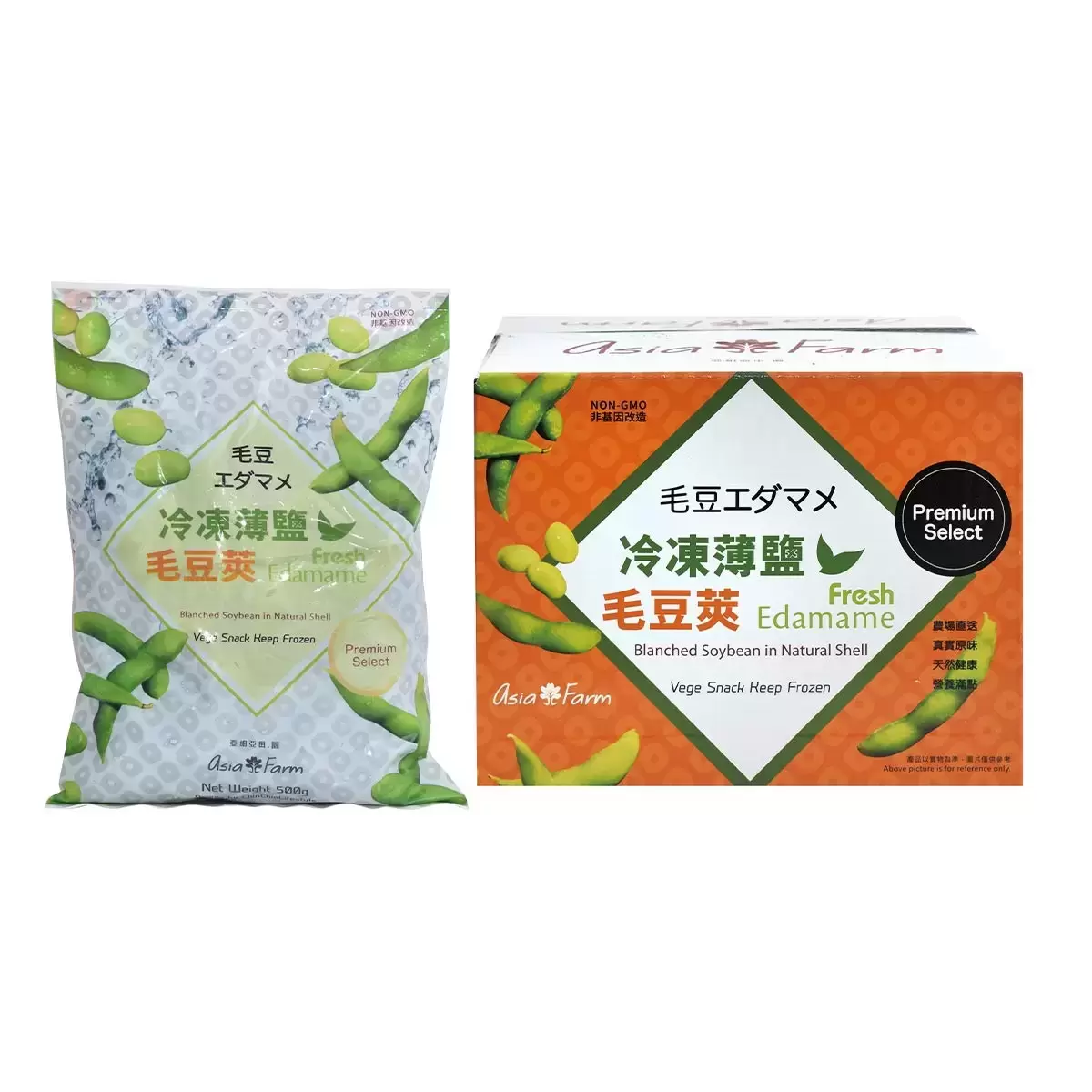 Asia Farm 冷凍薄鹽毛豆莢 500公克 X 6包 - 2
