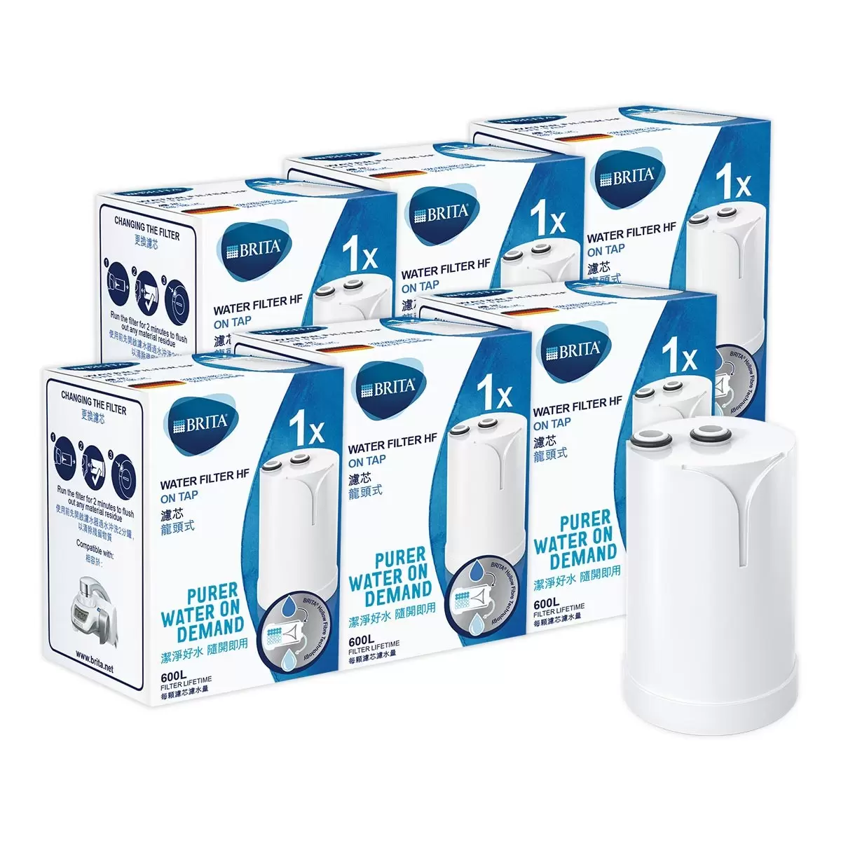 Brita On Tap 龍頭式濾水器濾芯六入組 適用#124974 龍頭式濾水器