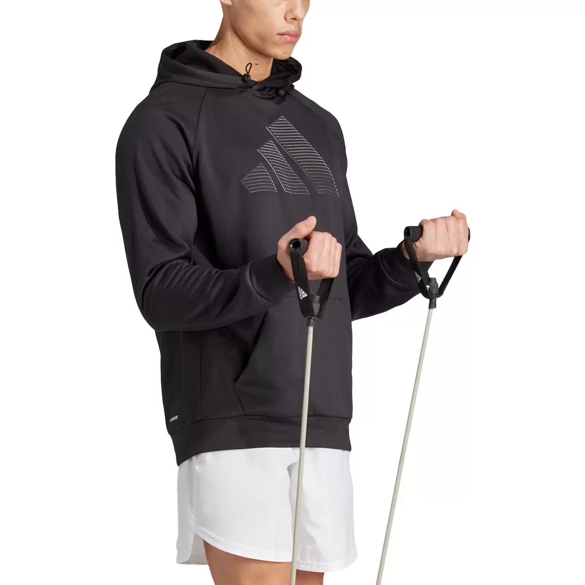 Adidas 男連帽長袖上衣 黑 XL