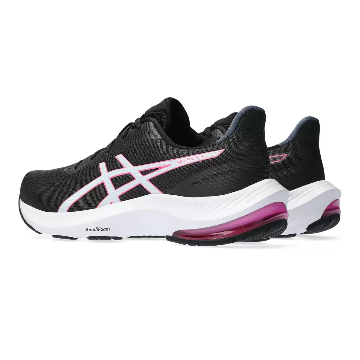 Asics 女慢跑鞋 黑粉 26公分