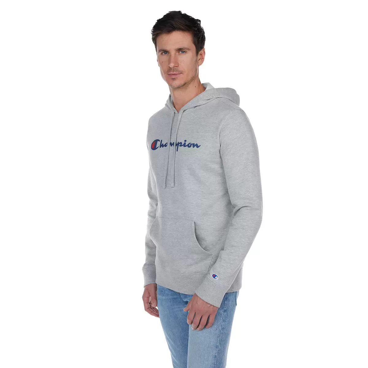 Champion 男刷毛連帽上衣 灰 S