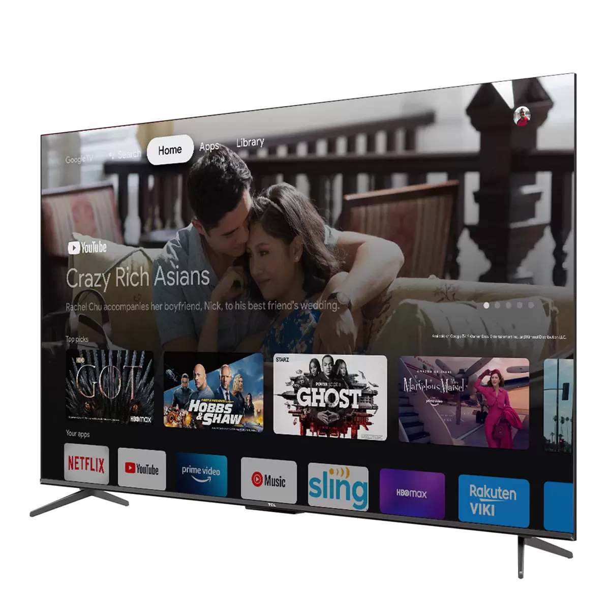 TCL 55吋 4K UHD Google TV 液晶顯示器 不含視訊盒 55P735