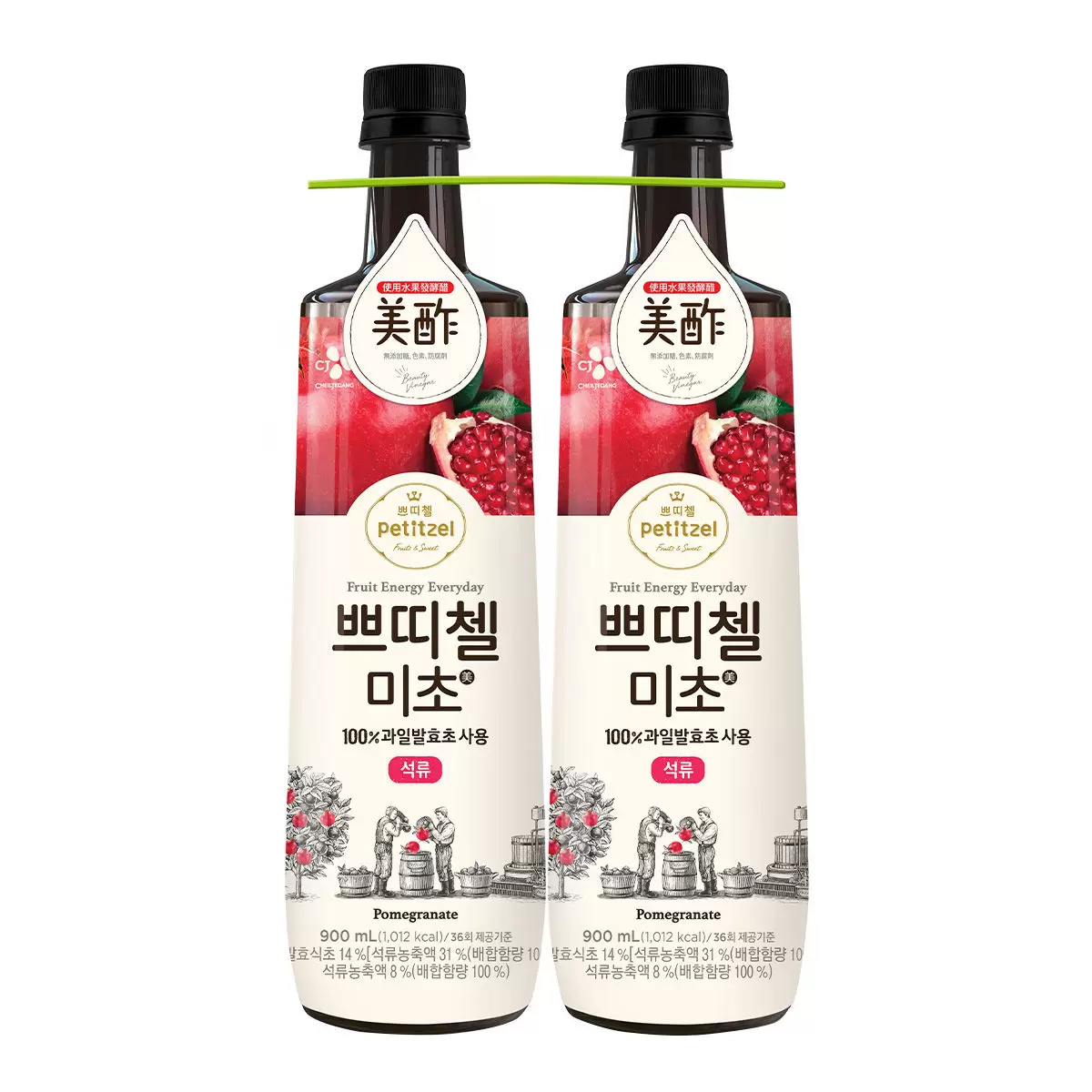 Petitzel 石榴醋添加濃縮飲料 900毫升 X 2瓶