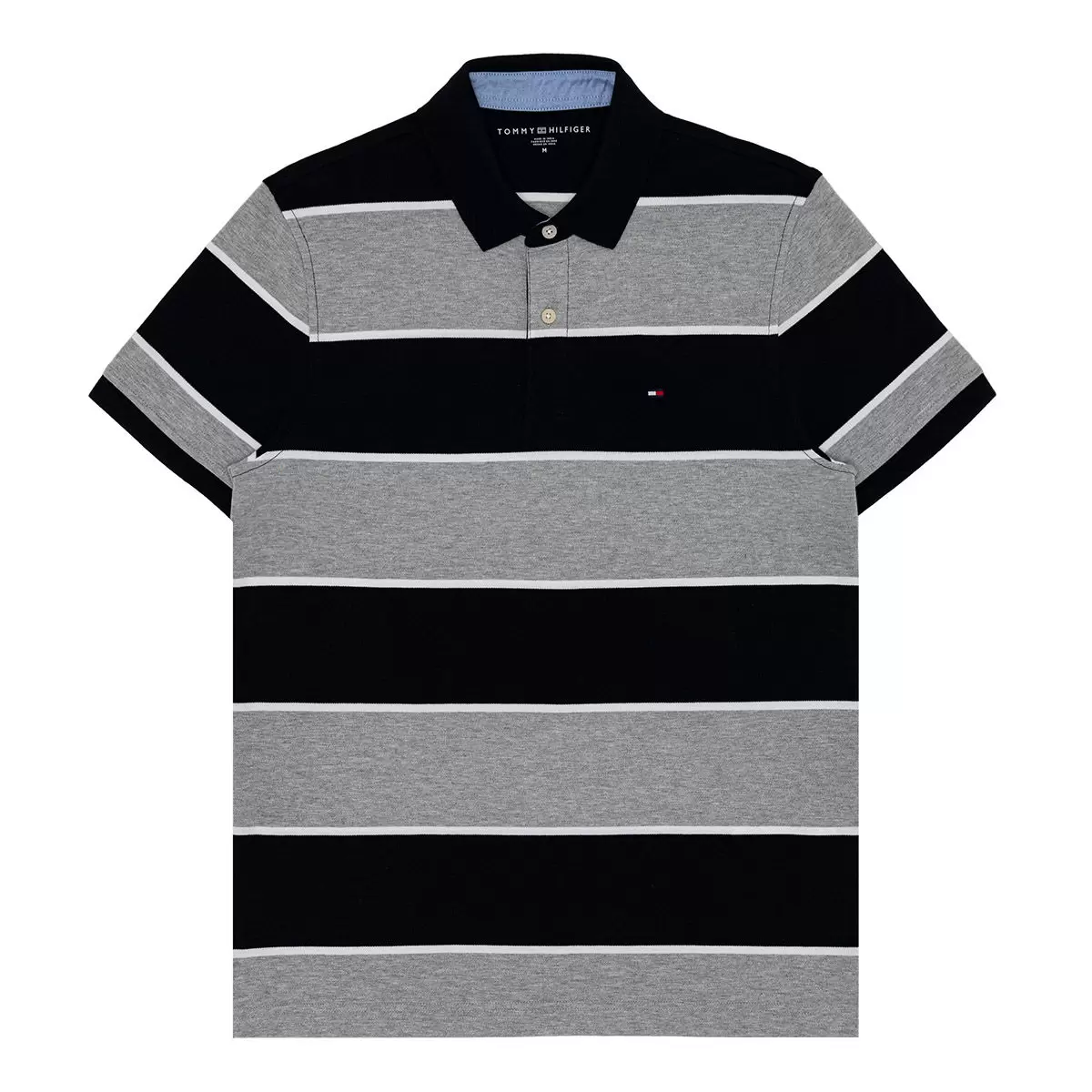 Tommy Hilfiger 男Polo衫 灰色條紋 XL