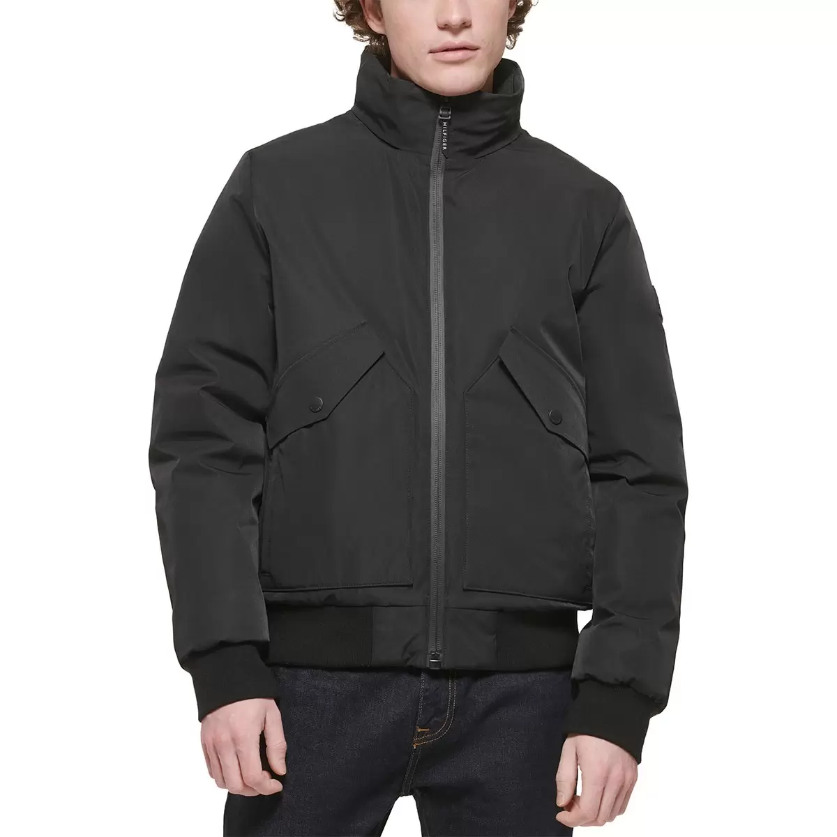 Tommy Hilfiger 男飛行外套 黑 M