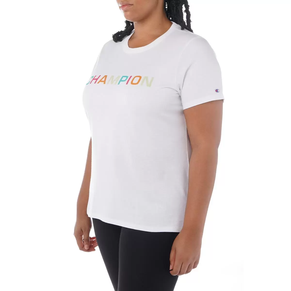 Champion 女圓領短袖上衣 白 M