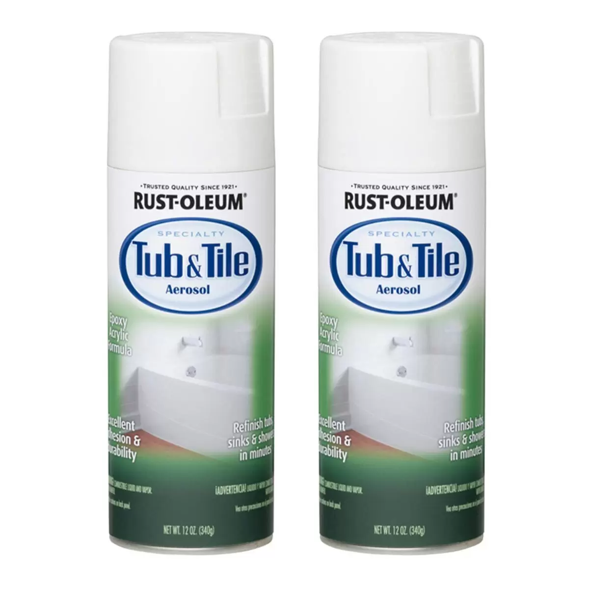 RUSTOLEUM 樂立恩 浴缸磁磚修復噴劑 2入組 亮白色