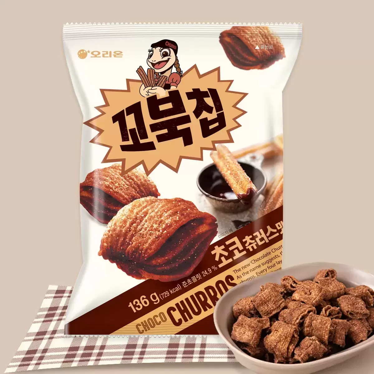 好麗友 烏龜脆片巧克力口味 136公克 X 6入