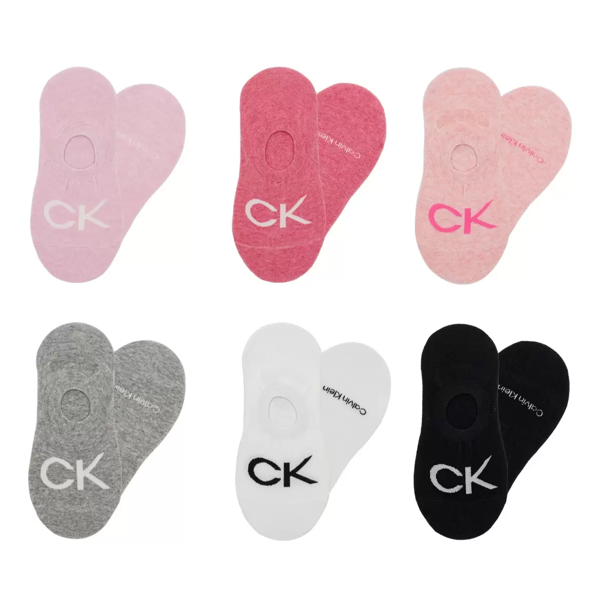 Calvin Klein 女船型襪6入組 粉色組合