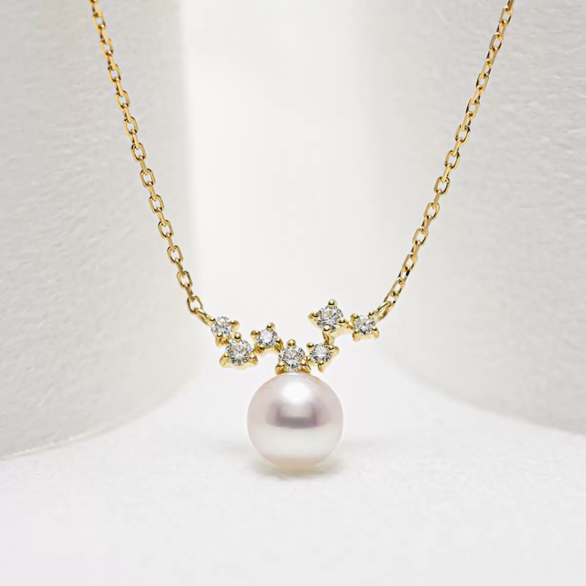 Tokyo Pearl 0.09克拉 18K黃K金 5.5公釐 - 6.0公釐 南海白珍珠項鍊 - 2