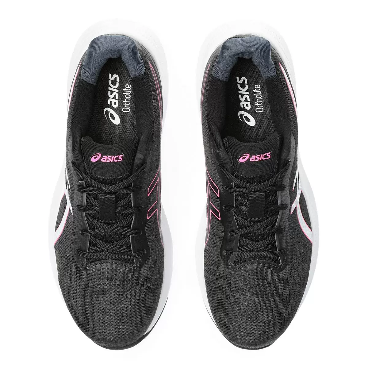 Asics 女慢跑鞋 黑粉 26公分