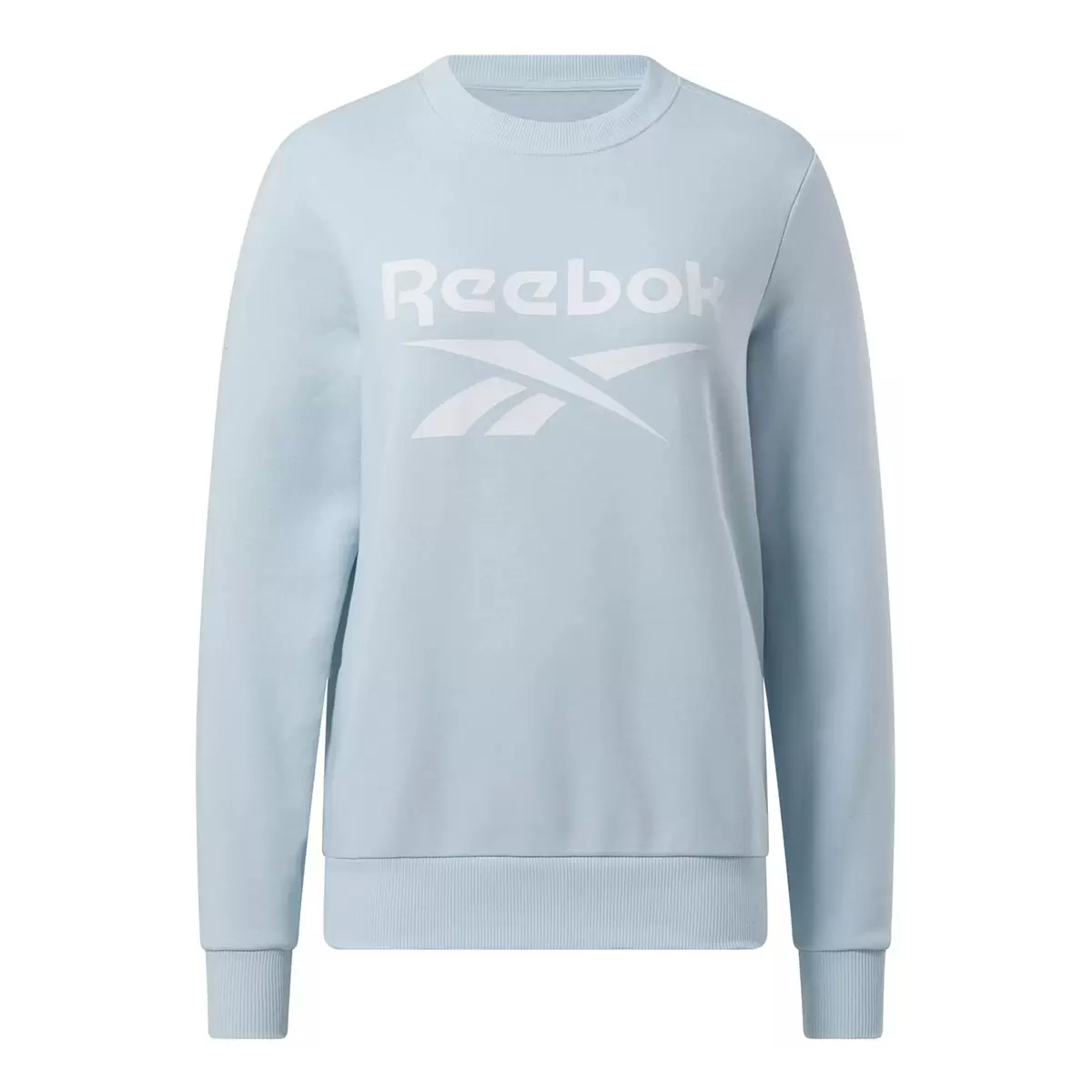 Reebok 女圓領長袖上衣 淺藍 XL