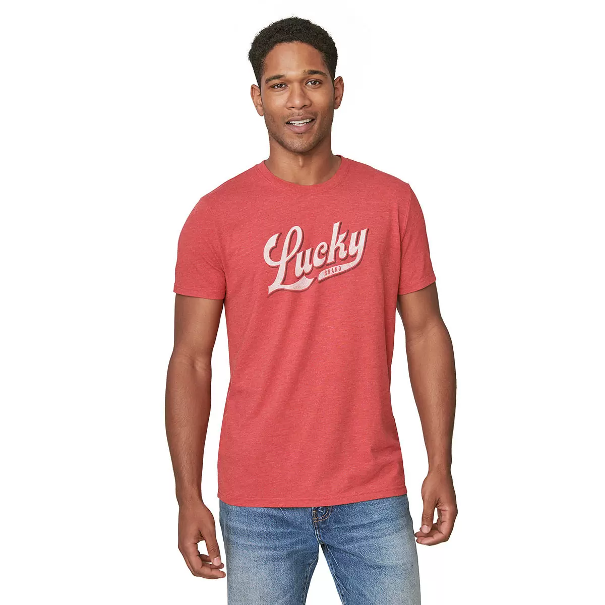 Lucky Brand 男短袖上衣 紅 M