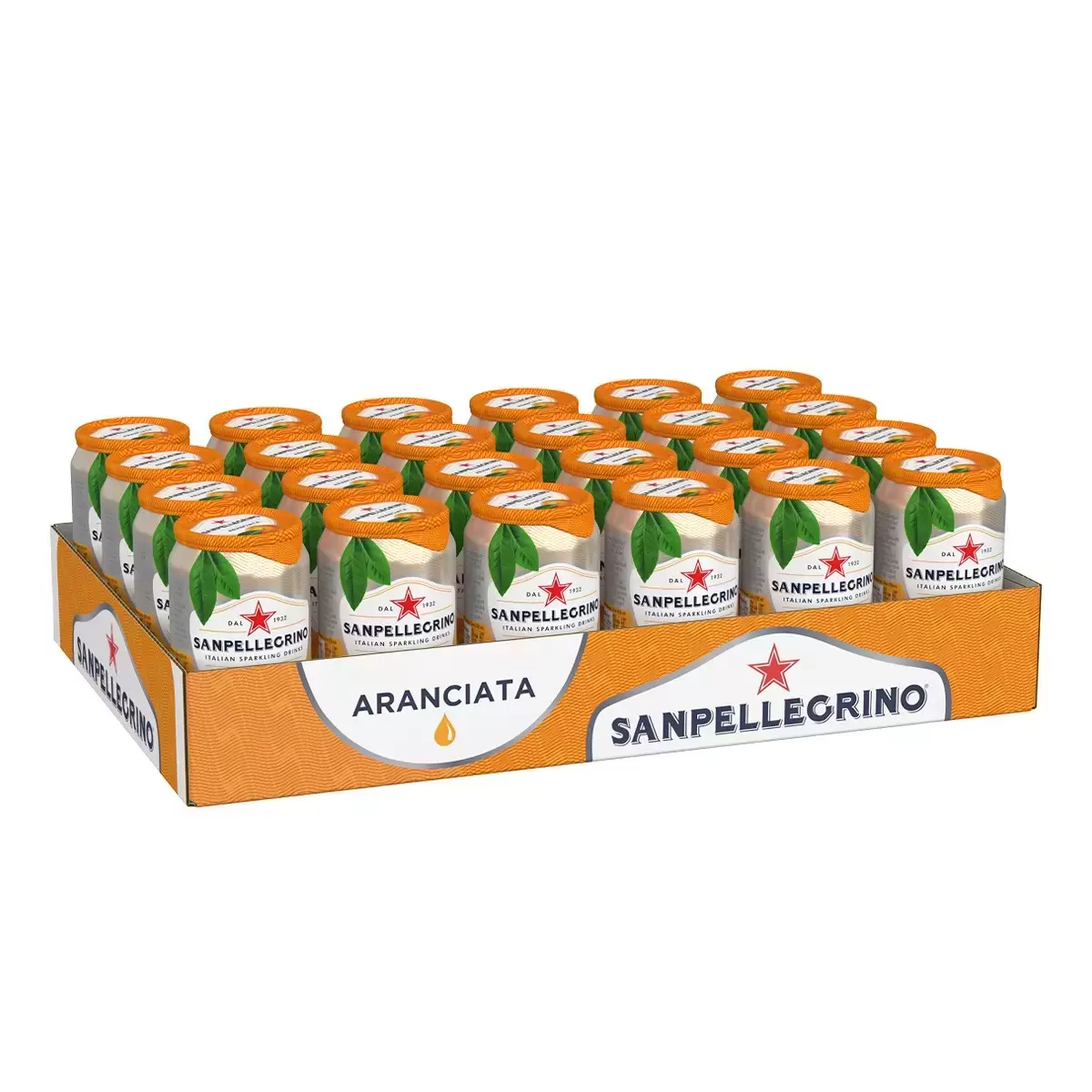 San Pellegrino 聖沛黎洛 氣泡水果飲料 甜橙口味 330毫升 X 24罐