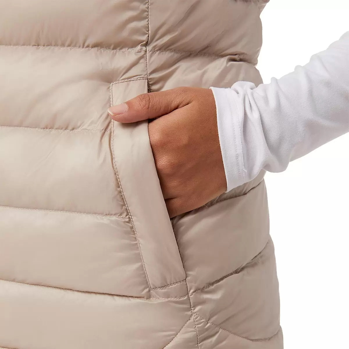 32 Degrees 女立領背心 米 XL