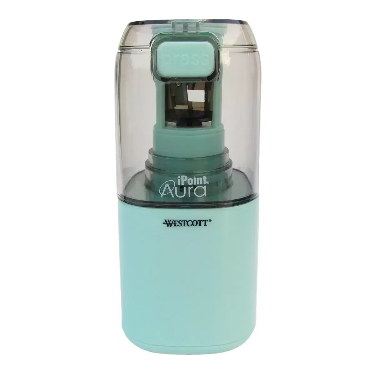 Westcott 電動彈蓋削鉛筆機組 淺綠