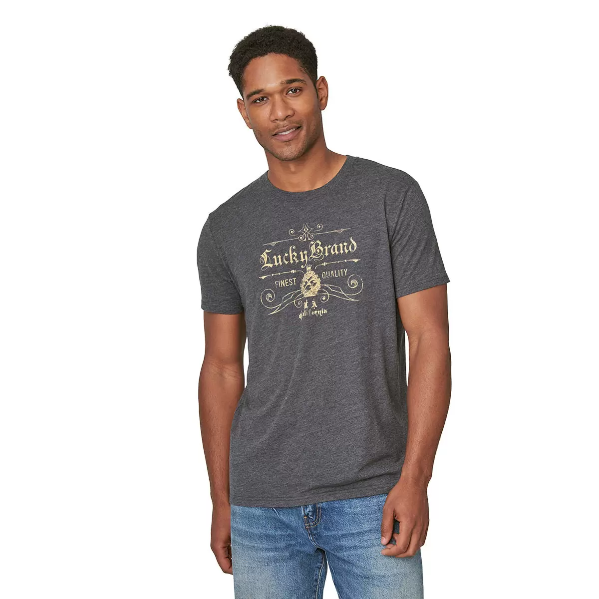 Lucky Brand 男短袖上衣 黑 S