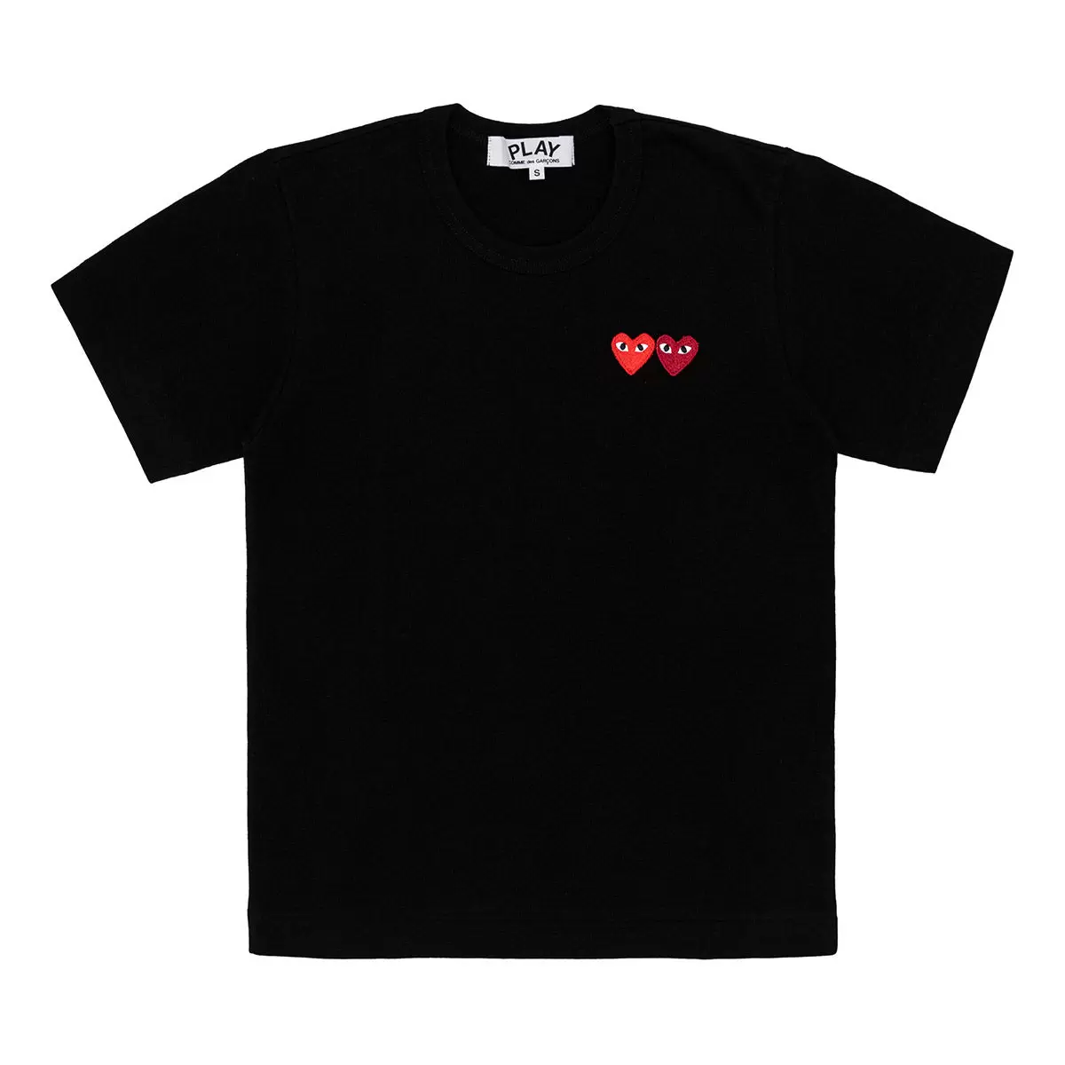 COMME des GARCONS 女Logo上衣 雙愛心 S