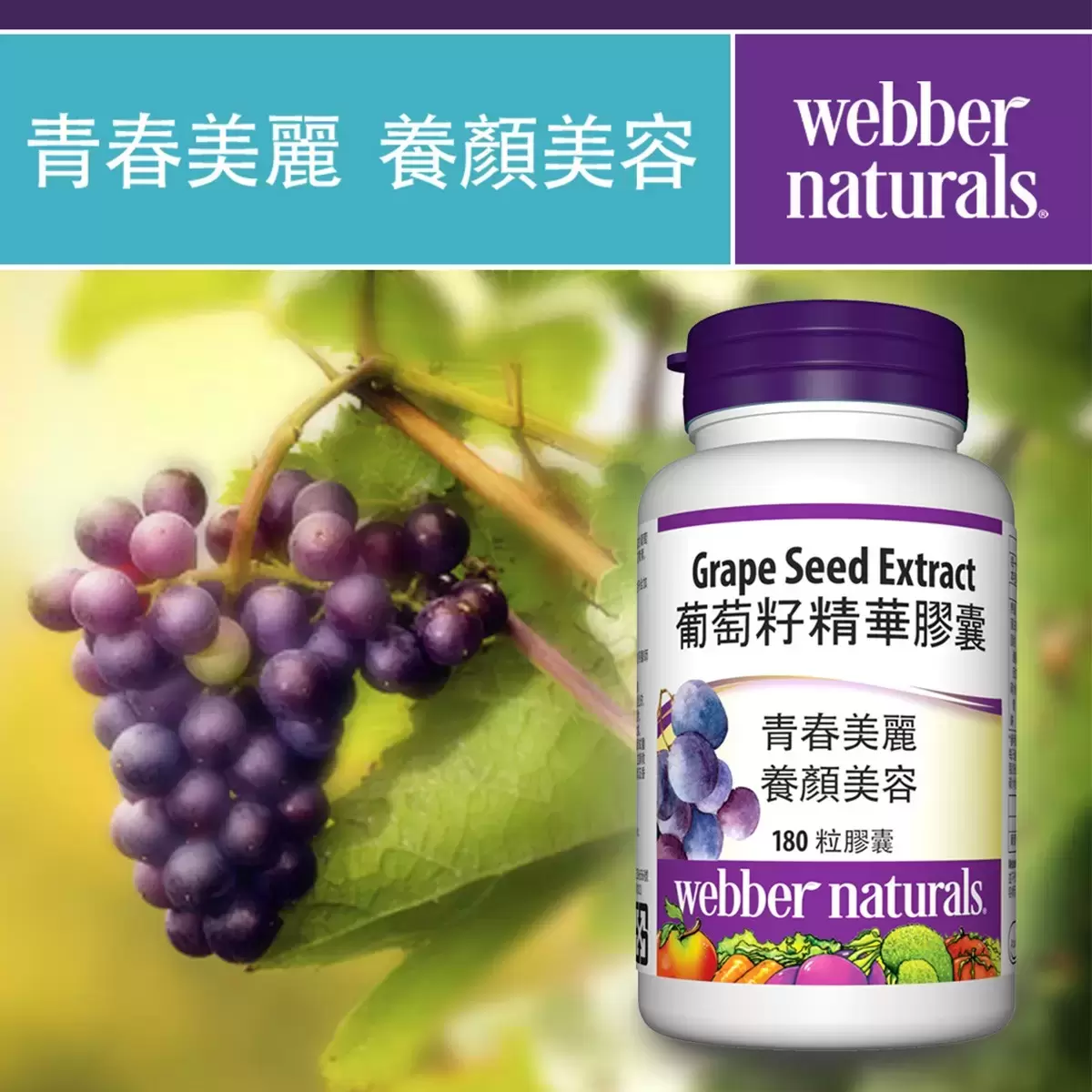 Webber Naturals 葡萄籽精華膠囊 180顆