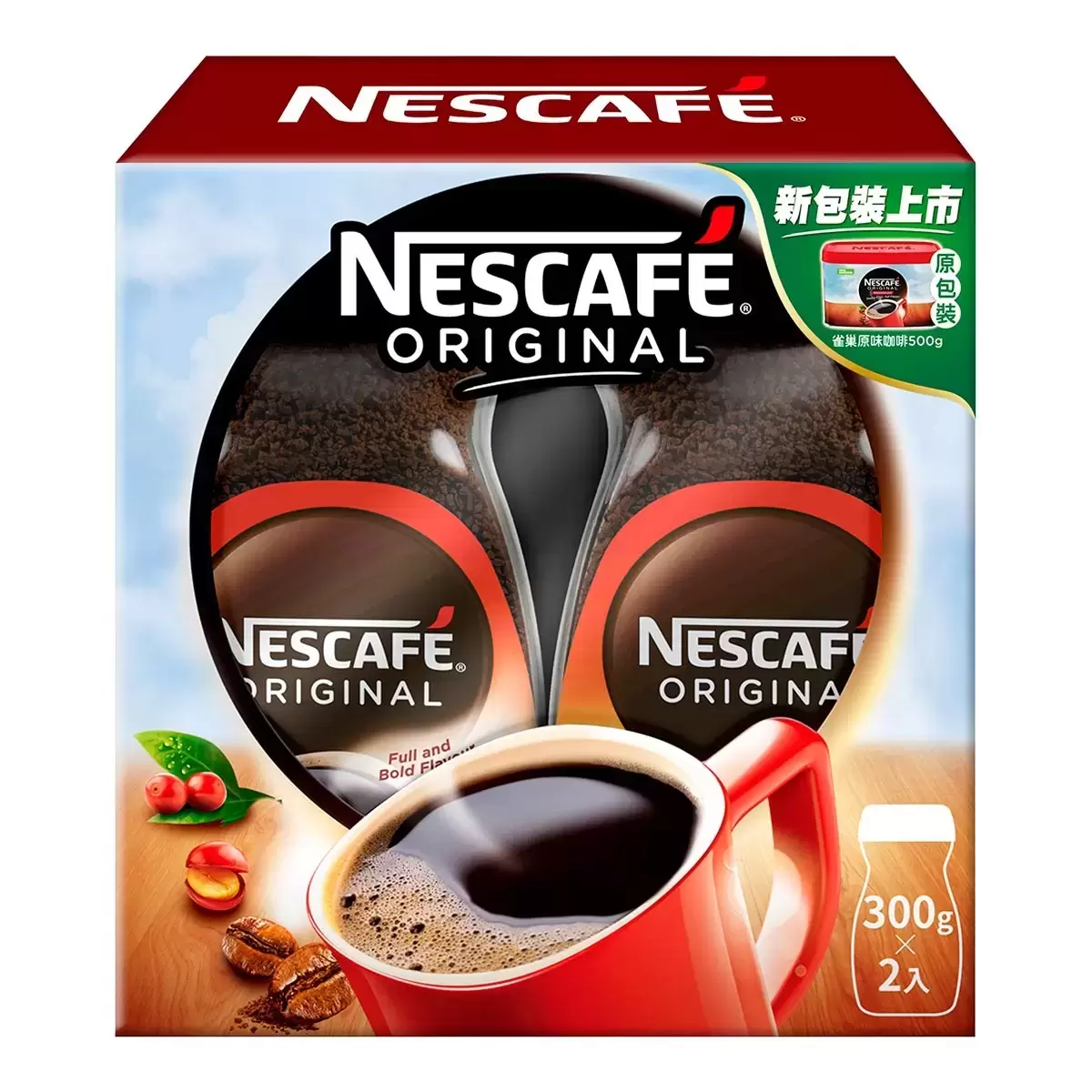 雀巢 原味即溶咖啡粉 300公克 X 2罐