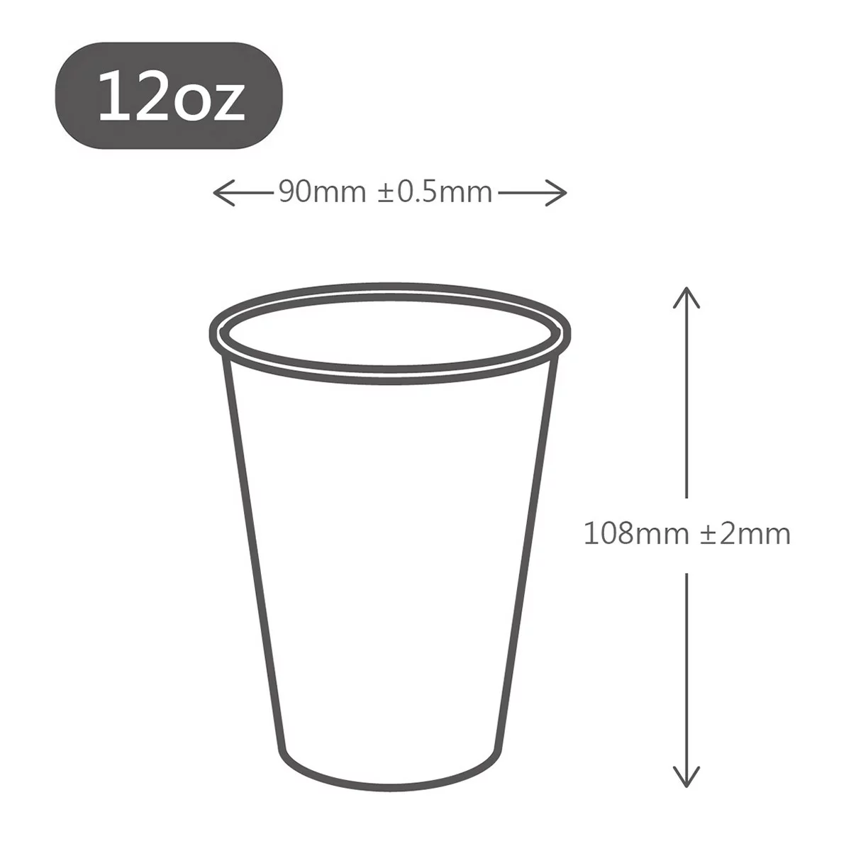 空白冷熱共用紙杯 355毫升 X 1000入 + 熱杯蓋 (白) 355毫升 X 1000入 - 2