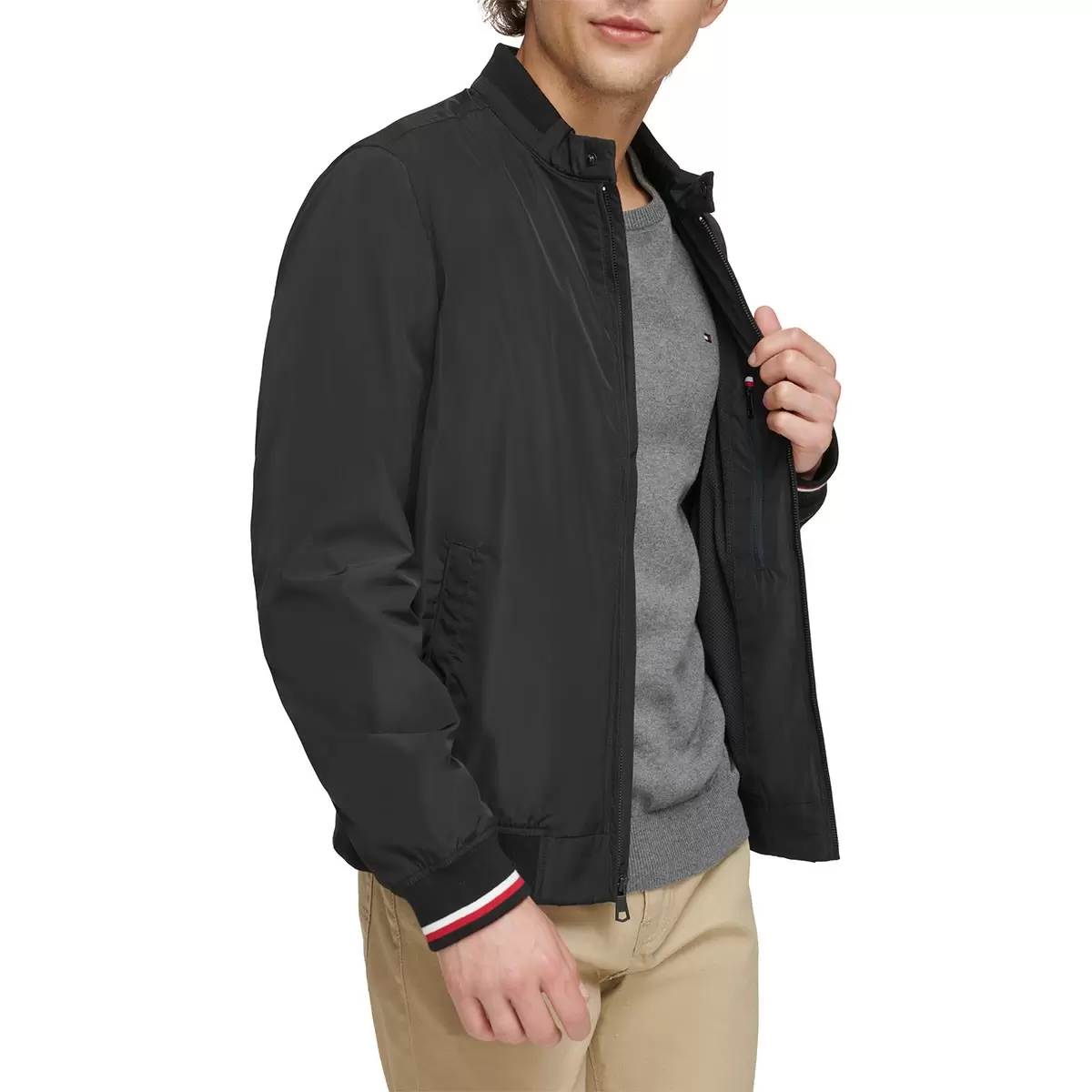 Tommy Hilfiger 男飛行外套 黑色 S