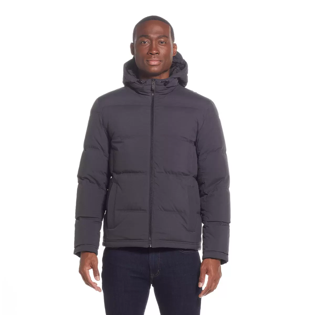 Weatherproof 男連帽羽絨外套 深灰 XXL