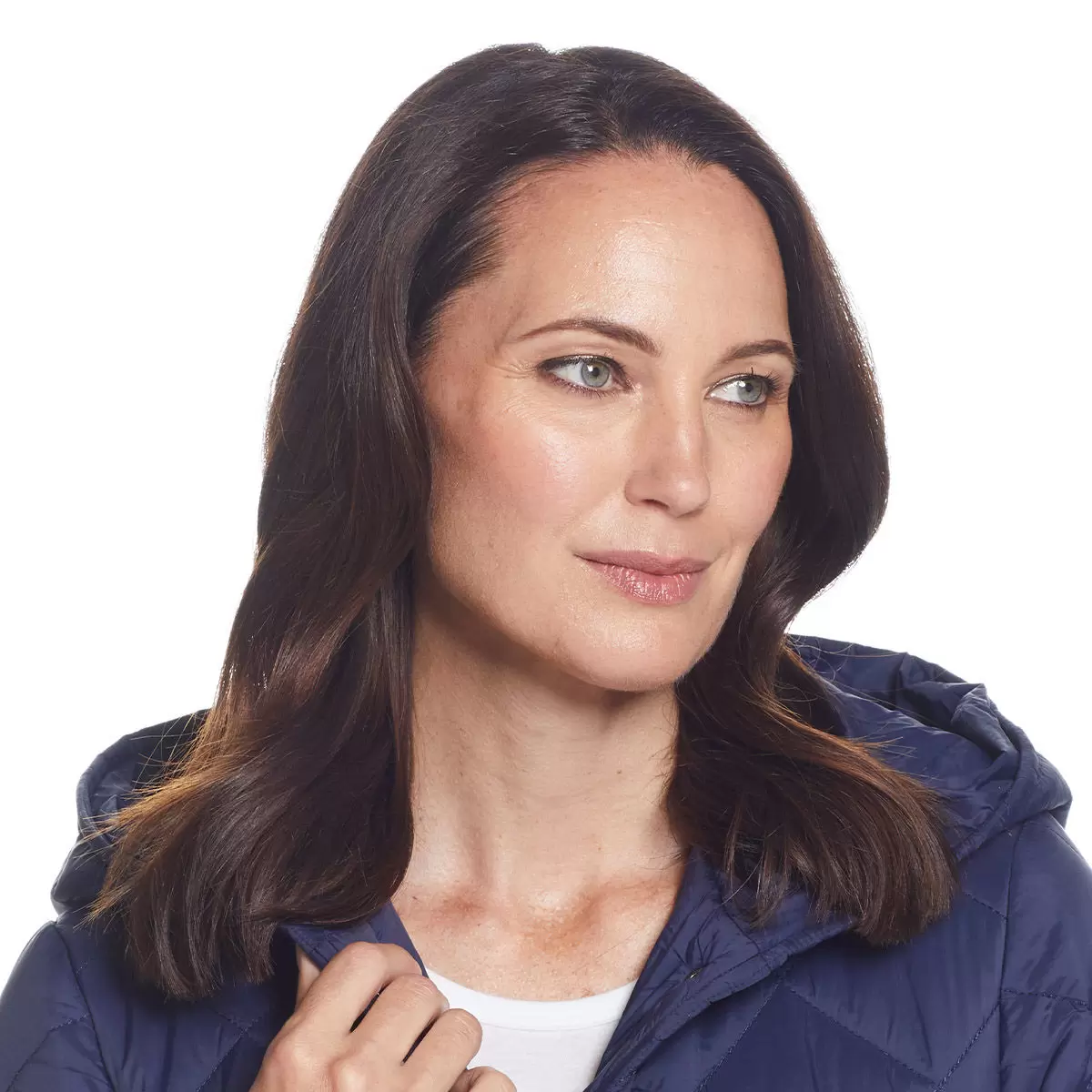 Weatherproof 女長版連帽外套 深藍 M
