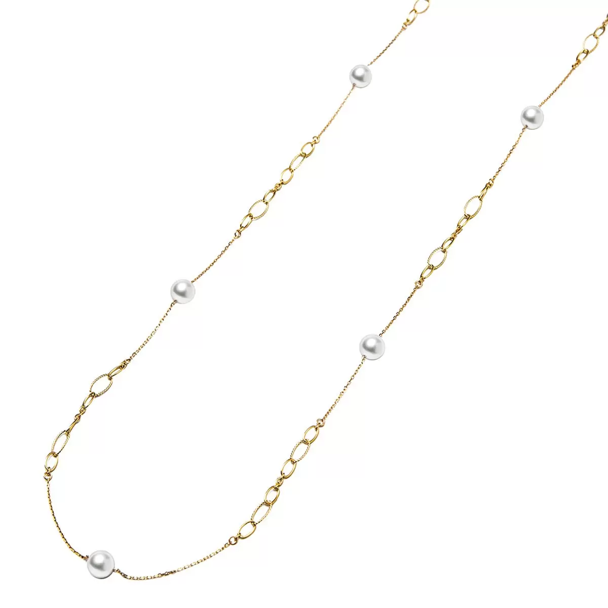Tokyo Pearl 18K黃K金 6.5公釐 - 7.0公釐 Akoya 珍珠項鍊