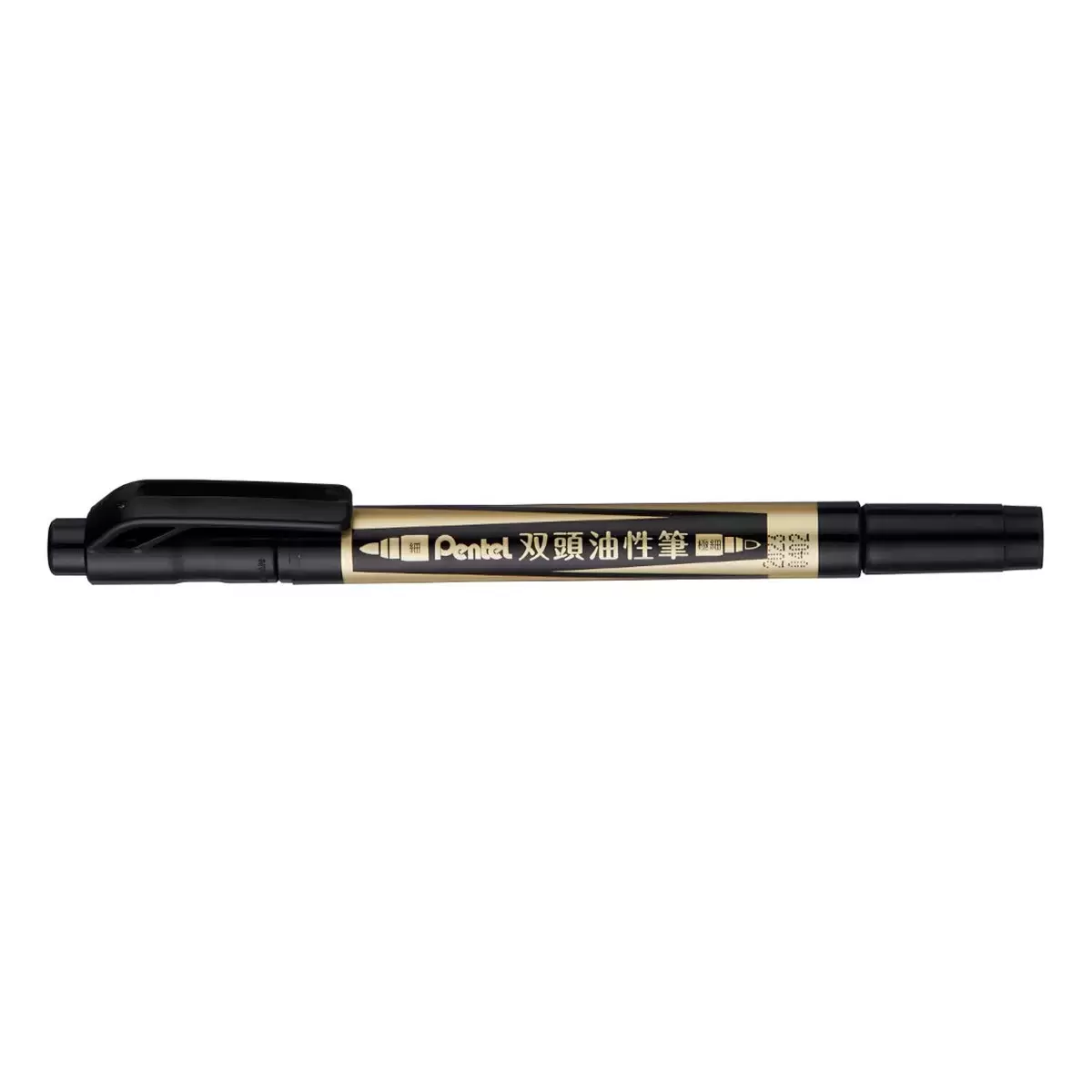 Pentel 雙頭油性筆 36支 黑色