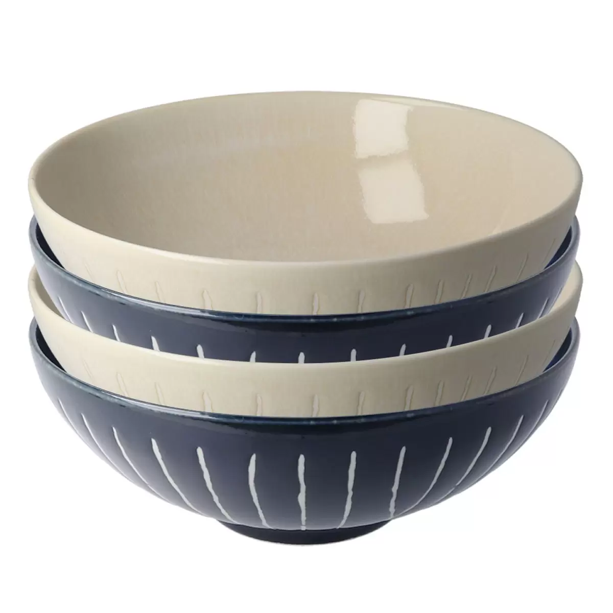 Minoyaki 日本製美濃燒麵碗 21公分 4件組