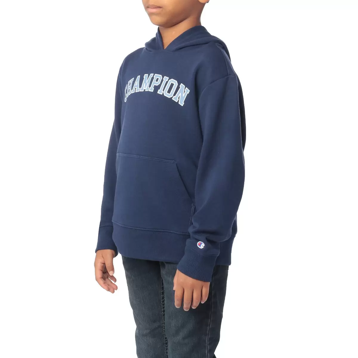 Champion 男童連帽上衣 深藍 L