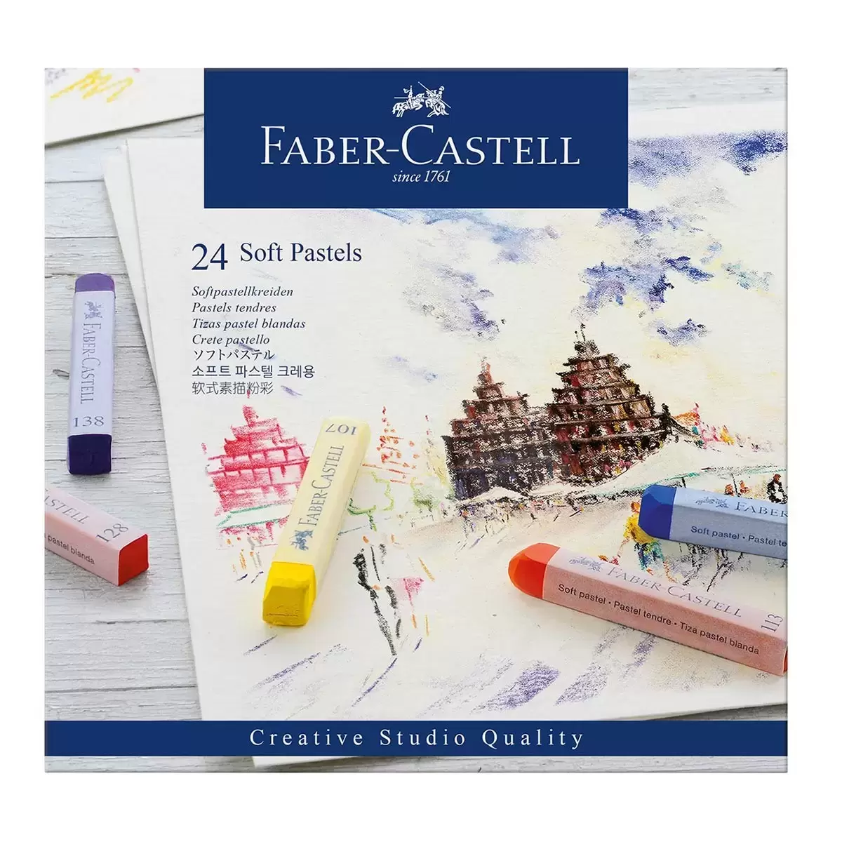 Faber-Castell 輝柏創意工坊軟性長形粉彩條 24色