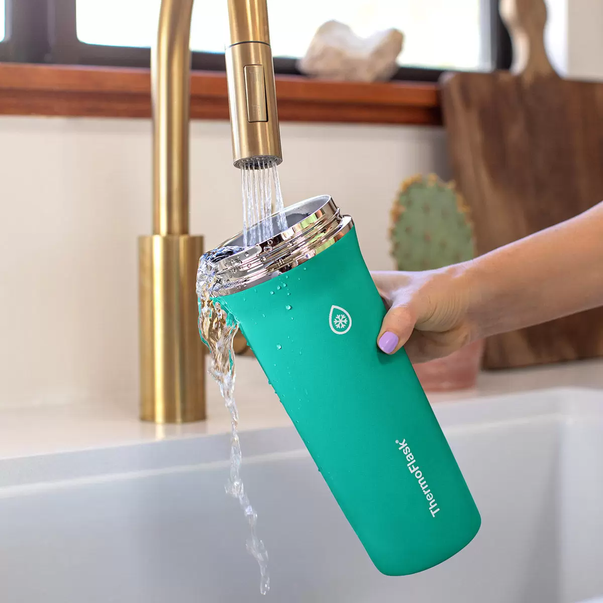 ThermoFlask 不鏽鋼吸管隨行杯 950毫升 X 2件組