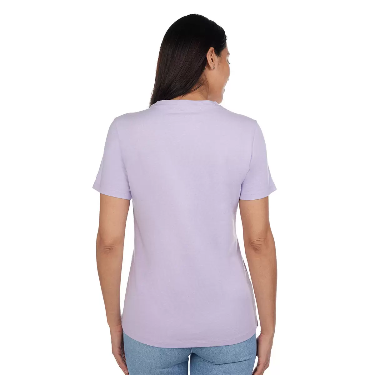 Champion 女Logo純棉圓領短袖上衣 紫 S