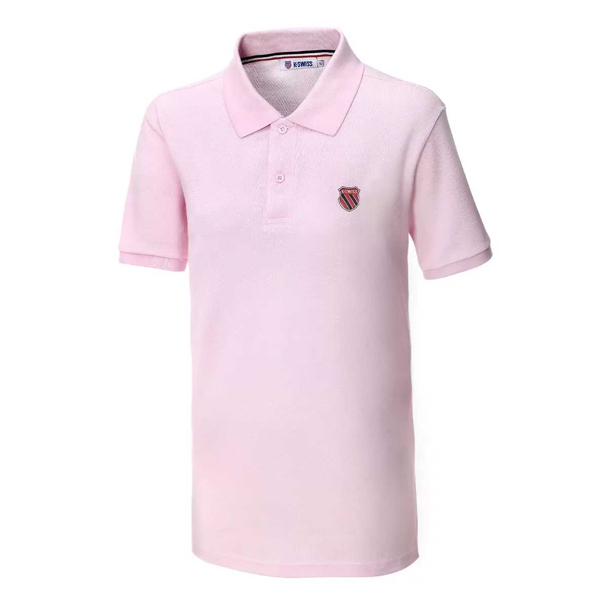 K-Swiss 男短袖Polo衫 粉 XL