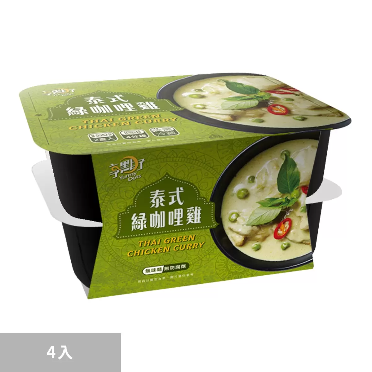 享點子 泰式綠咖哩雞 520公克 X 2入 X 4包 僅配送至台中市部分區域 - 1