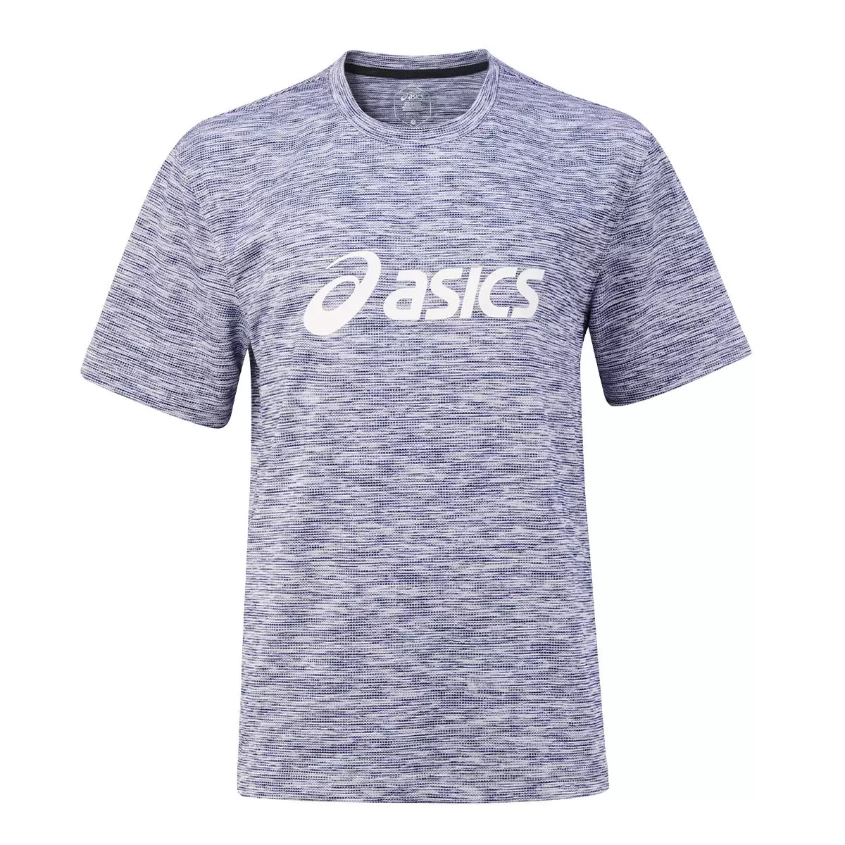 Asics 男短袖運動上衣 藍 XS