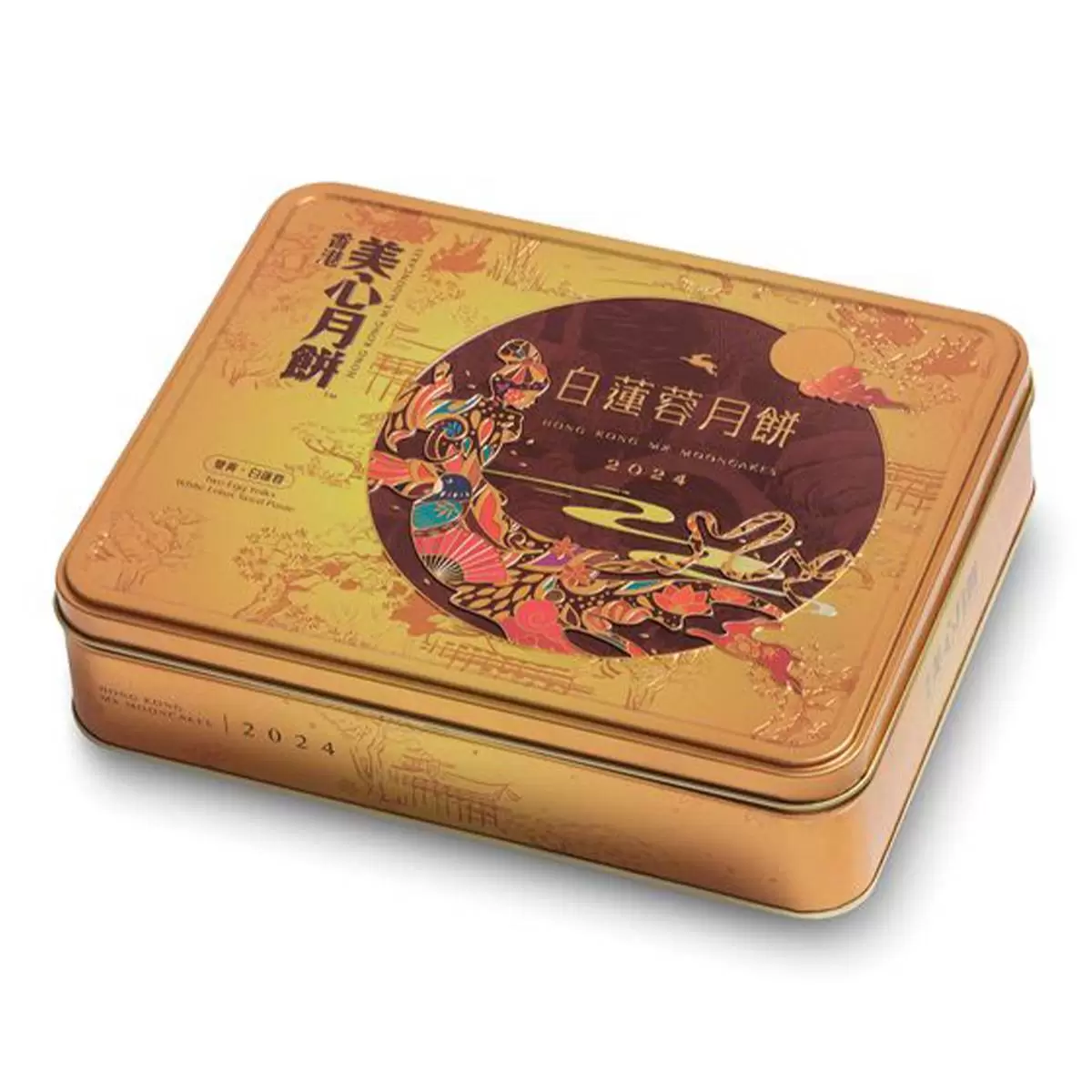 香港美心 雙黃白蓮蓉月餅 185公克 X 4入 X 1盒