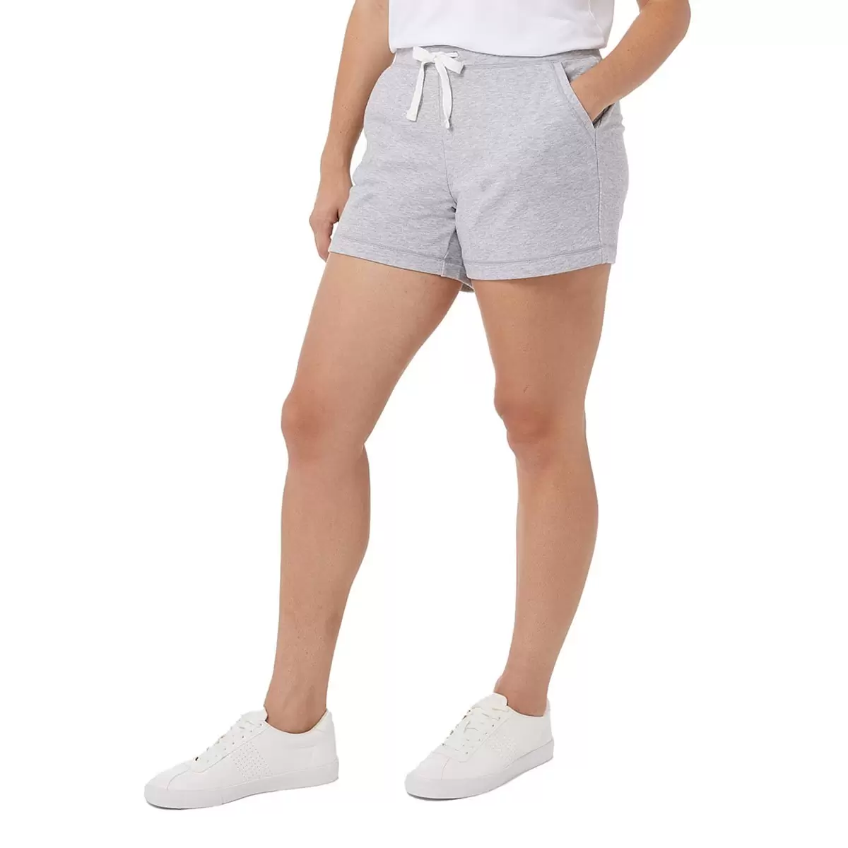 32 Degrees 女棉質短褲 兩入組 灰 + 紫 M