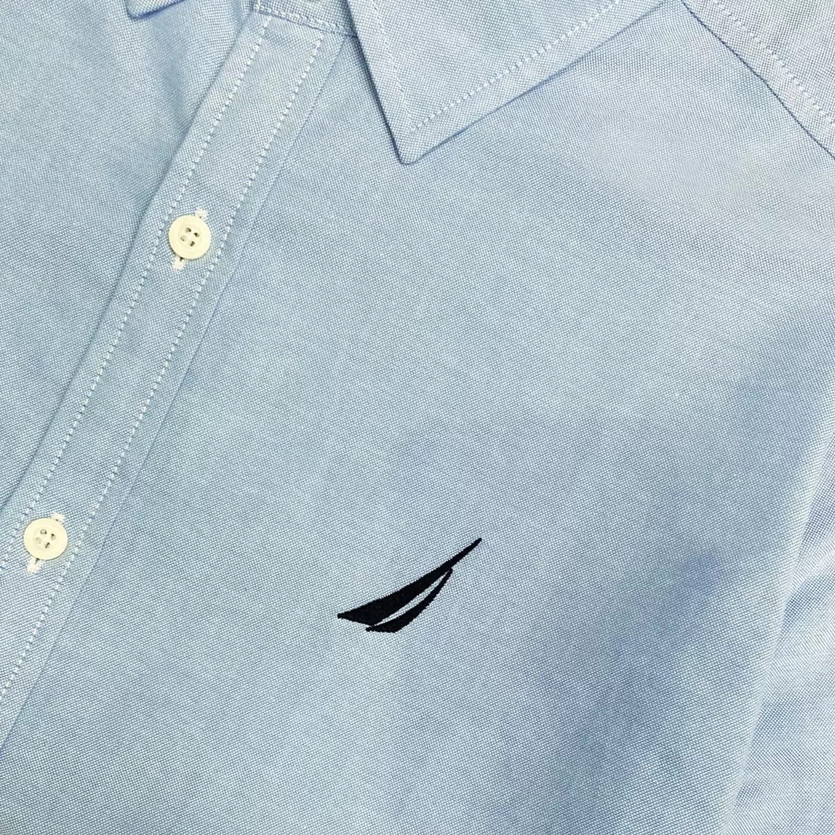 Nautica 男牛津布襯衫 藍 M
