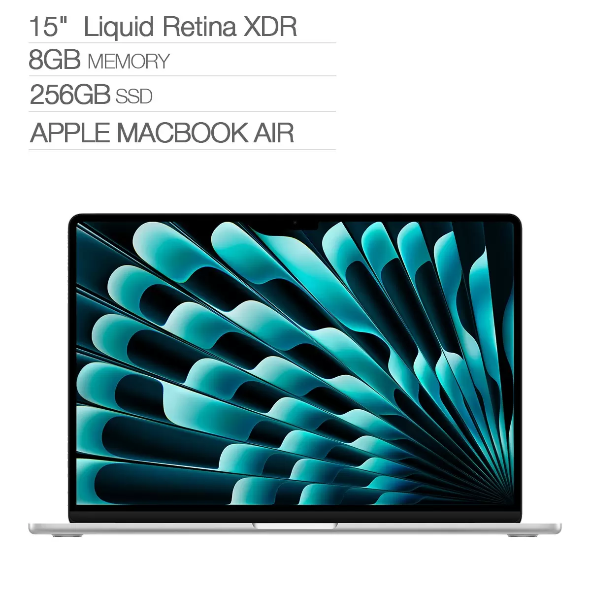 Apple MacBook Air 15吋 配備 M2晶片 8核心 CPU 10核心 GPU 8GB 256GB SSD 銀色